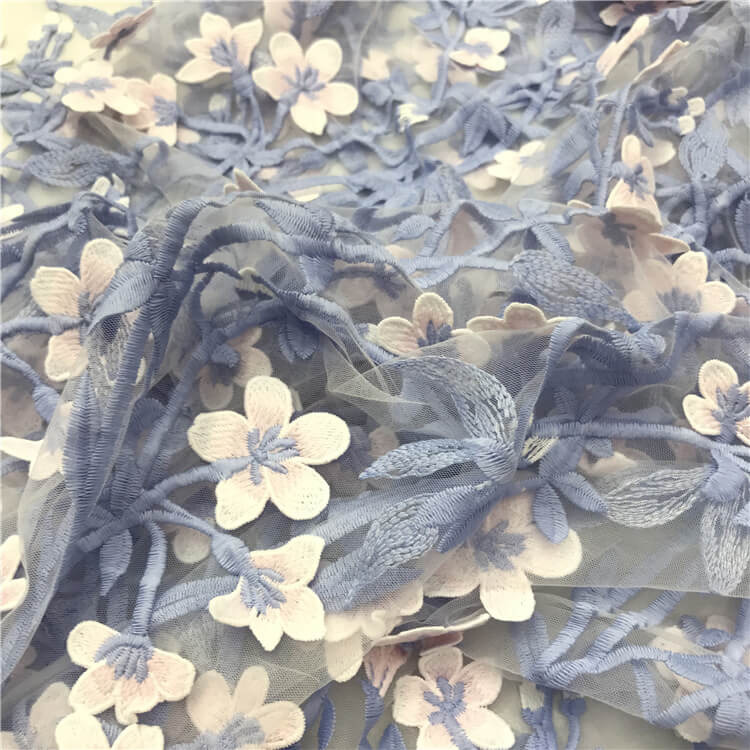 Embroidered Fabric Dress Floral Polyester for Women's Wear Wholesale S 4